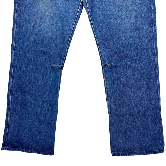 Akoo Loose Straight Jeans Mens 40" (42x32.5) Dark/Medium Non-Stretch Denim Retro - Picture 11 of 16